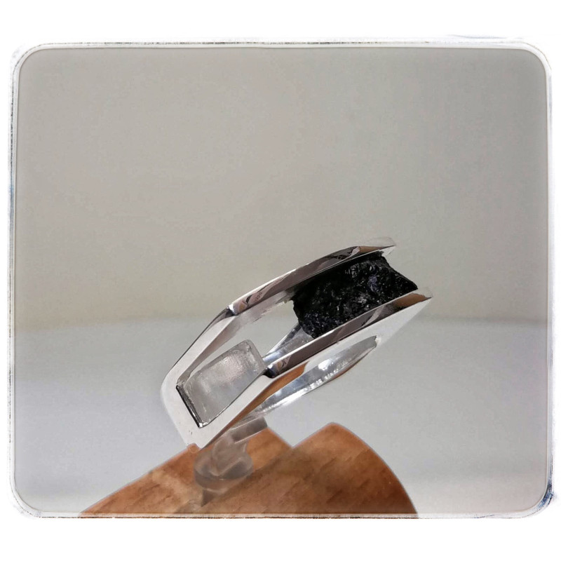 Silberner Ring mit Oberlausitzer Granit