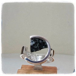 Silberner Ring mit Oberlausitzer Granit