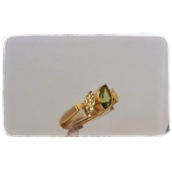 Gelbgold-Ring mit Peridot